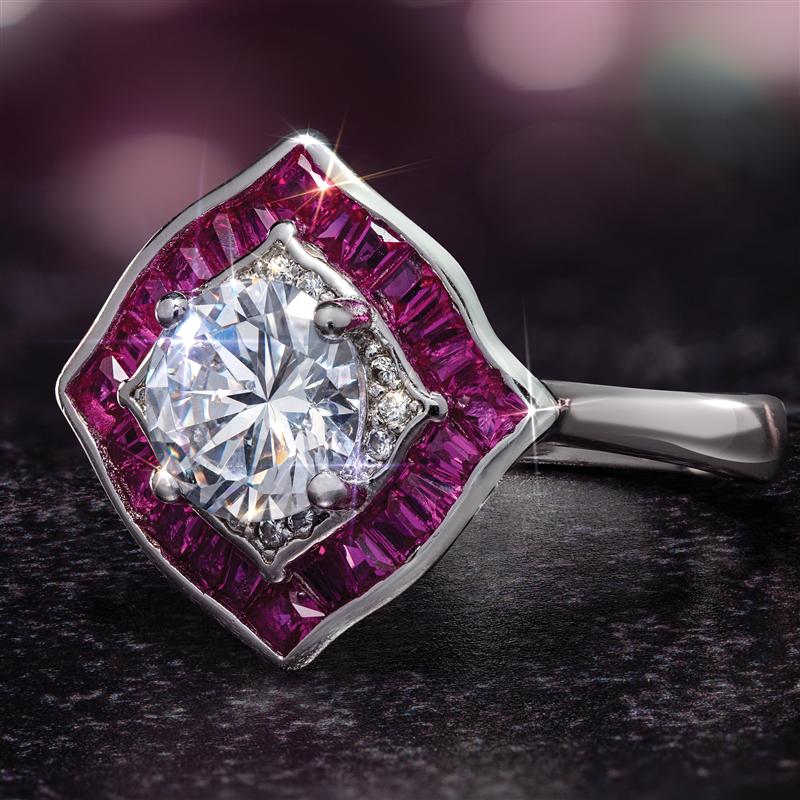 Scienza Ruby Romancing the Stones Ring and Earrings